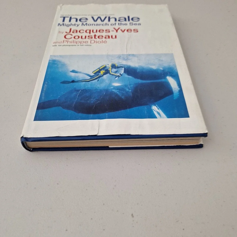 The Whale: Mighty Monarch of the Sea By Jacques Cousteau HC DJ 1970